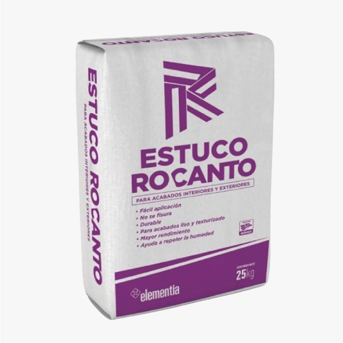 Estuco Rocanto, Saco 25 kg
