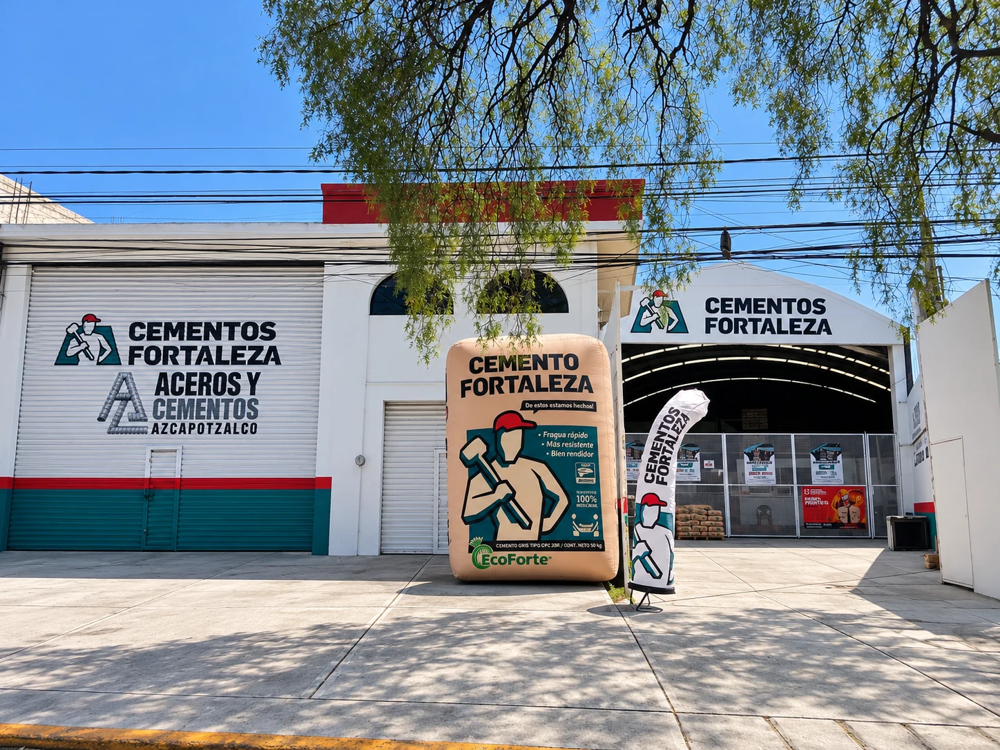 Fachada de Aceros y Cementos en Tecámac